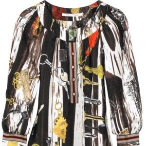 DVF Silk Key Chain Blouse 10